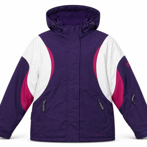 Parallél Girls Purple Pink Ski Jacket 11-12 Years Hooded Waterproof