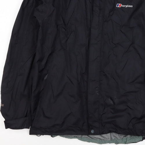 Berghaus Women Black UK 12 Aquafoil 2 Hooded Waterproof Rain Jacket