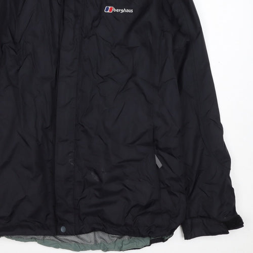 Berghaus Women Black UK 12 Aquafoil 2 Hooded Waterproof Rain Jacket