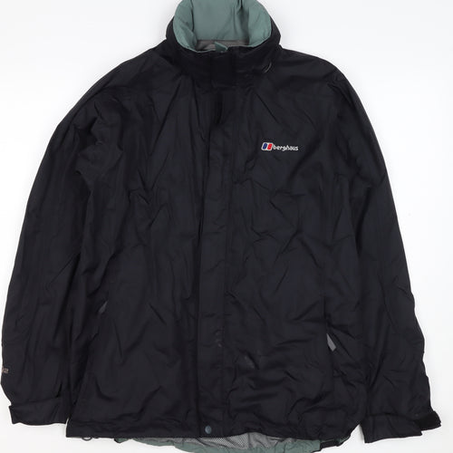 Berghaus Women Black UK 12 Aquafoil 2 Hooded Waterproof Rain Jacket