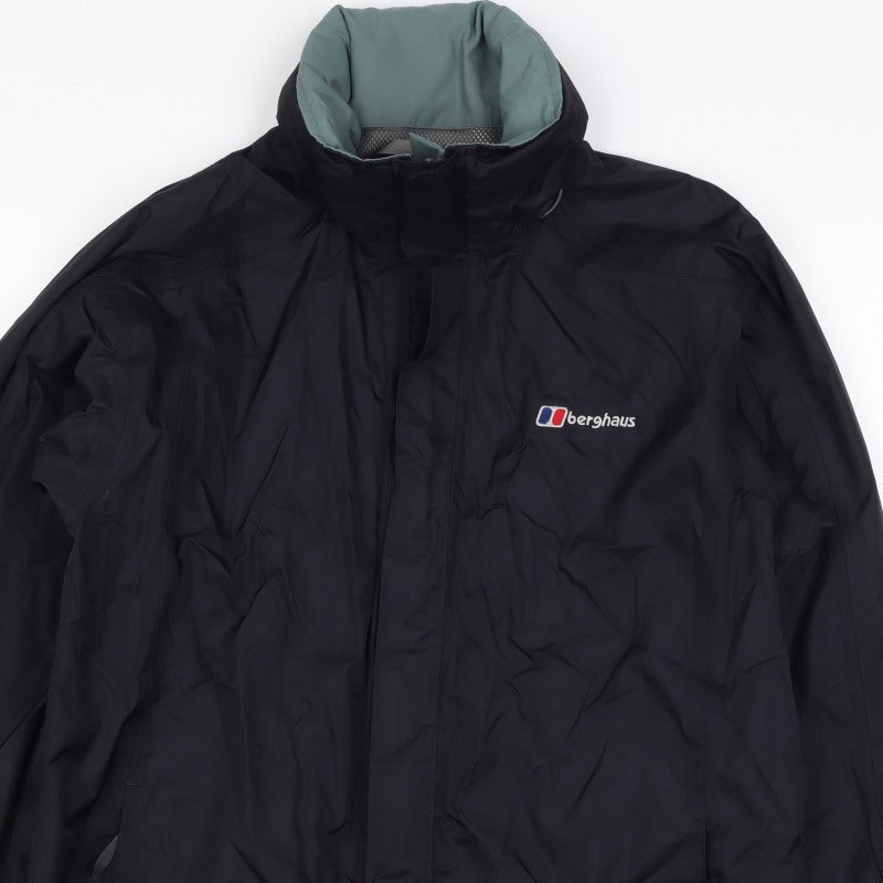 Berghaus Women Black UK 12 Aquafoil 2 Hooded Waterproof Rain Jacket