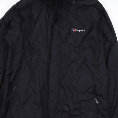 Berghaus Women Black UK 12 Aquafoil 2 Hooded Waterproof Rain Jacket