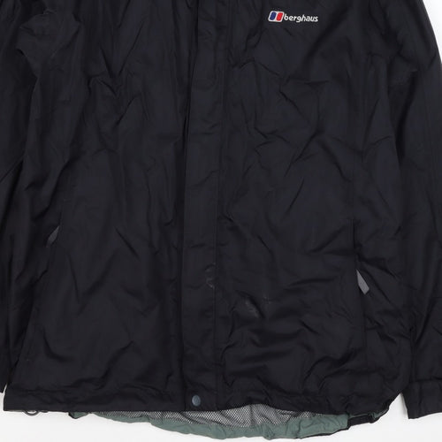 Berghaus Women Black UK 12 Aquafoil 2 Hooded Waterproof Rain Jacket