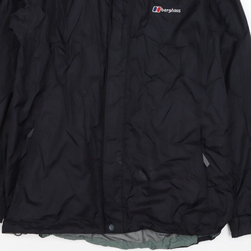Berghaus Women Black UK 12 Aquafoil 2 Hooded Waterproof Rain Jacket