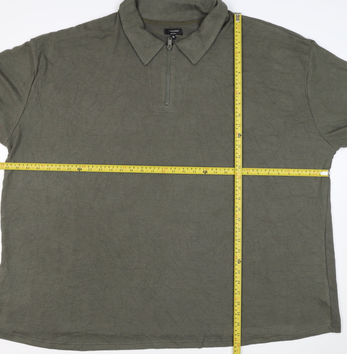J.P. Williams Women's Green UK 30 Collared 1/4 Zip Henley Jumper