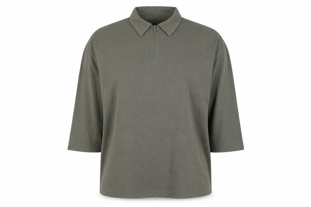 J.P. Williams Women's Green UK 30 Collared 1/4 Zip Henley Jumper