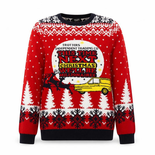 F&F Women’s Red Size 8 Only Fools Christmas Fair Isle Jumper