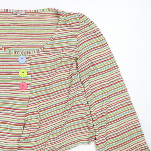 Per Una Women’s Multicoloured Stripe Button Cardigan UK 16