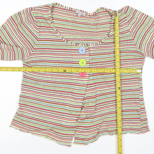 Per Una Women’s Multicoloured Stripe Button Cardigan UK 16