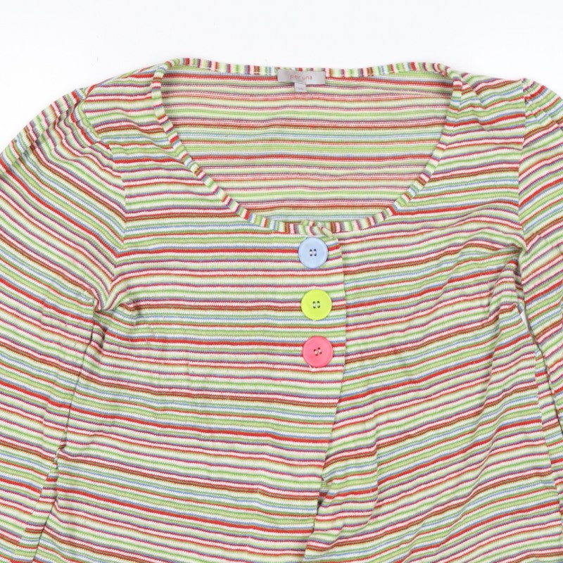 Per Una Women’s Multicoloured Stripe Button Cardigan UK 16
