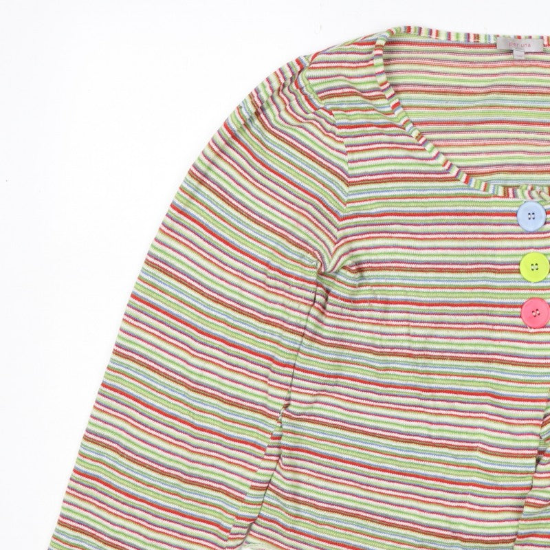 Per Una Women’s Multicoloured Stripe Button Cardigan UK 16