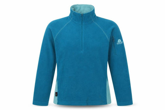 Front view of Mountain Equipment Women’s Blue UK 8 1/2 Zip Fleece Pullover