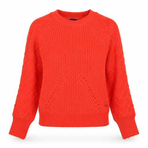 Joules Women’s Red UK 8 Cable Knit Crew Neck Pullover Jumper