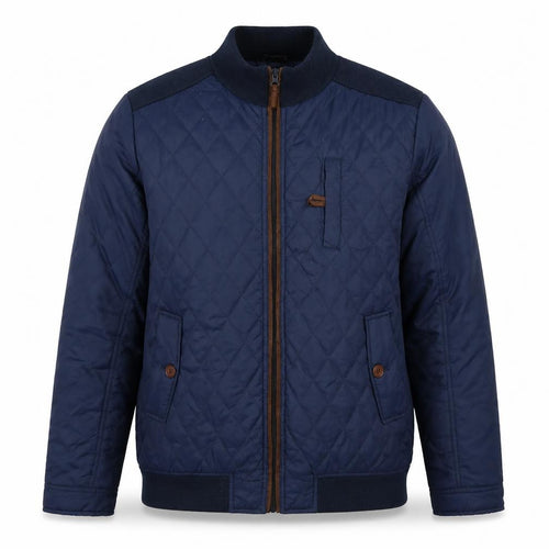 Cotton Traders Men’s Navy XL Quilted Bomber Jacket Full Zip