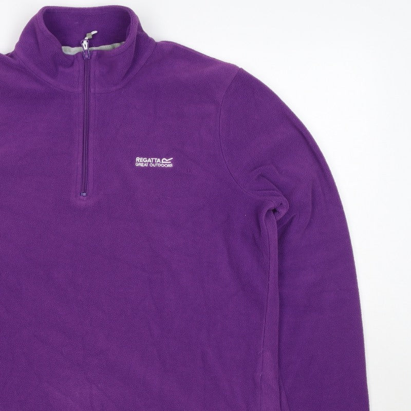 Regatta Women Purple UK 12 1/4 Zip Fleece Sweatshirt Outdoor