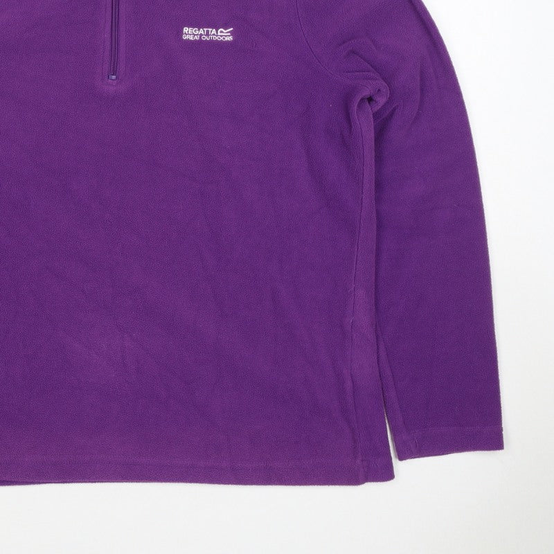 Regatta Women Purple UK 12 1/4 Zip Fleece Sweatshirt Outdoor