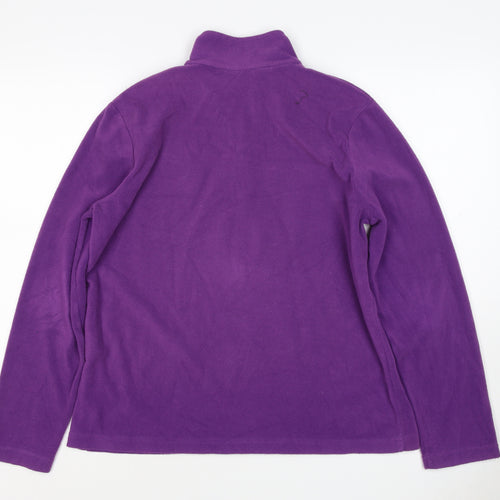 Regatta Women Purple UK 12 1/4 Zip Fleece Sweatshirt Outdoor