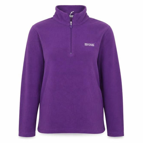 Regatta Women Purple UK 12 1/4 Zip Fleece Sweatshirt Outdoor