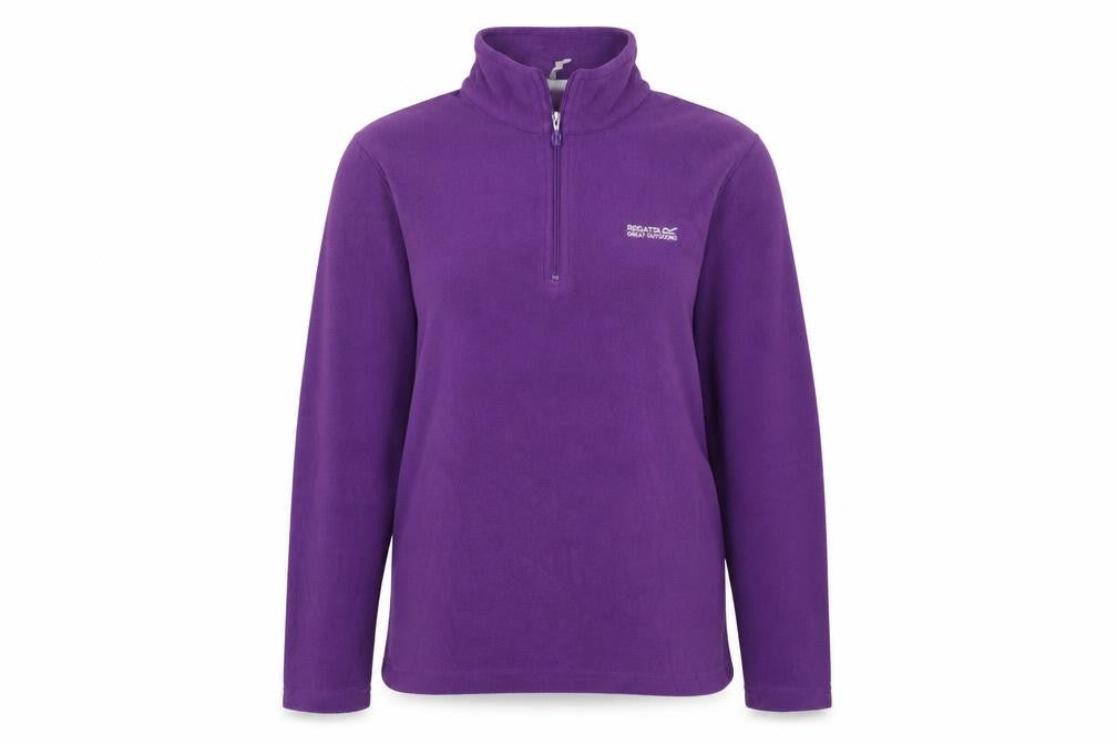 Regatta Women Purple UK 12 1/4 Zip Fleece Sweatshirt Outdoor