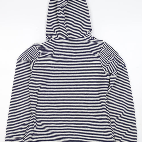 Brasher Women’s Blue Striped Fleece Pullover Hoodie UK 8 Lined