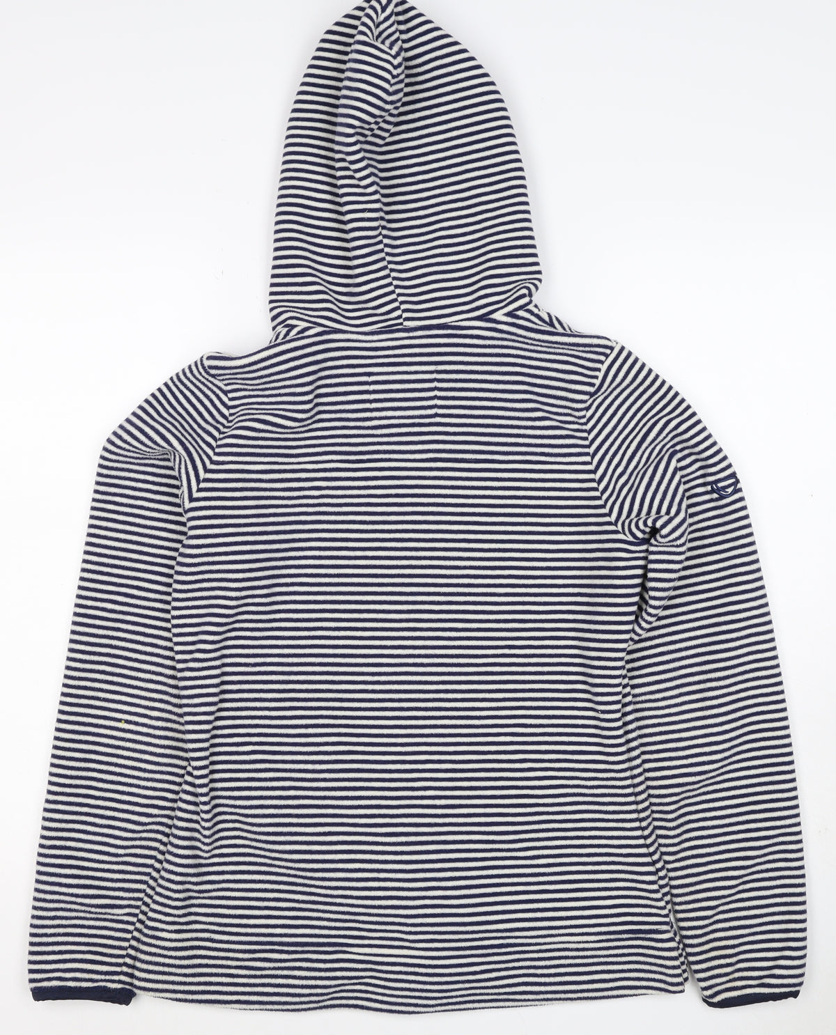 Brasher Women’s Blue Striped Fleece Pullover Hoodie UK 8 Lined