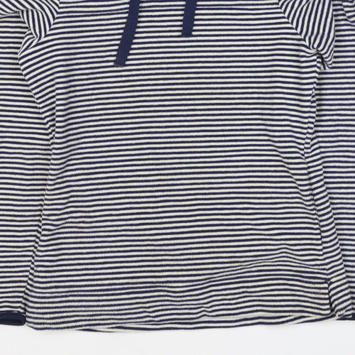 Brasher Women’s Blue Striped Fleece Pullover Hoodie UK 8 Lined
