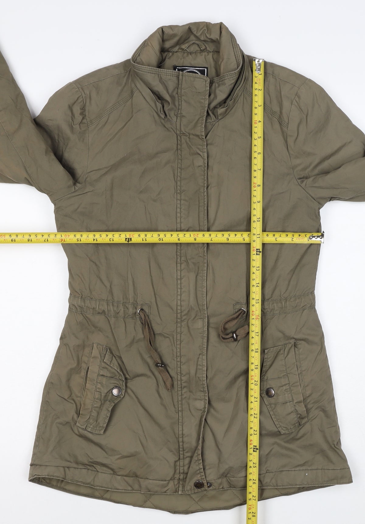 Canda Women’s Green Size 8 Mid-Length Parka Jacket