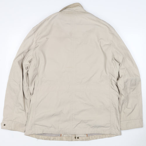 Marks and Spencer Men Beige Large Basic Jacket Zip Pockets
