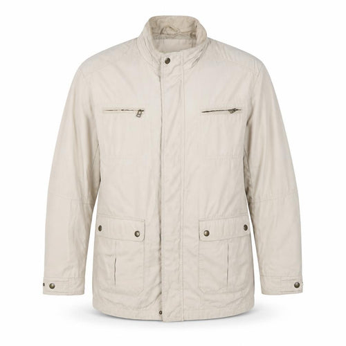 Marks and Spencer Men Beige Large Basic Jacket Zip Pockets