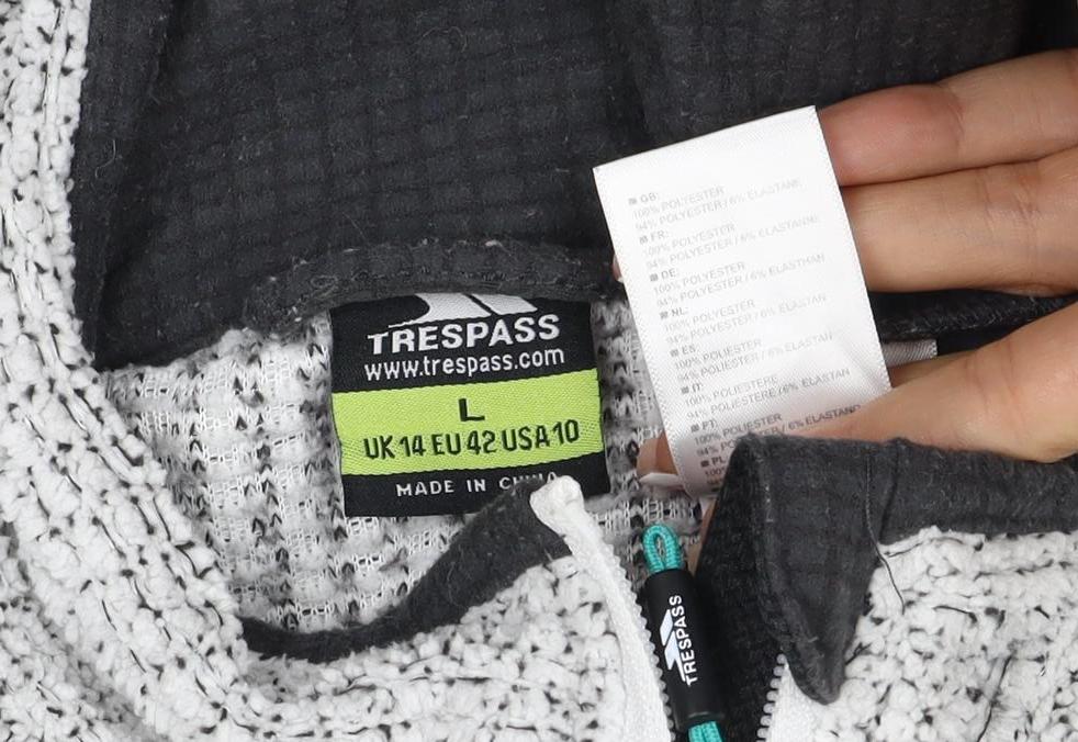 Trespass Women’s Grey UK 14 Fleece Full Zip Outdoor Jacket