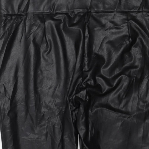 M&S Collection Women’s Black Faux Leather Leggings UK 20 Short