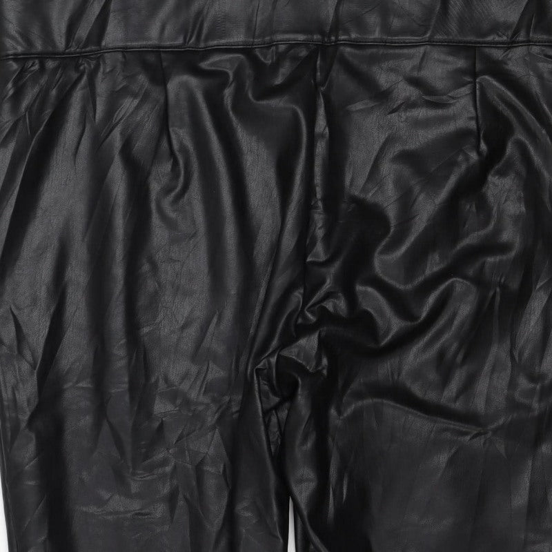M&S Collection Women’s Black Faux Leather Leggings UK 20 Short