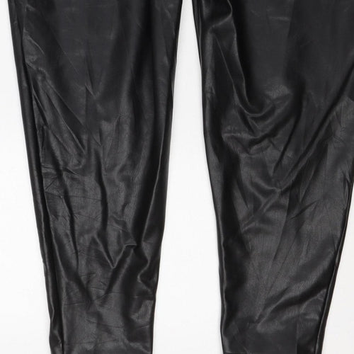 M&S Collection Women’s Black Faux Leather Leggings UK 20 Short