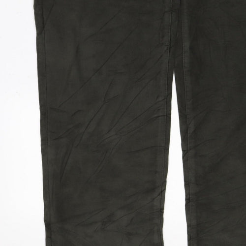 Marks & Spencer Men's Black 32/33 Cotton Straight Chino Trousers