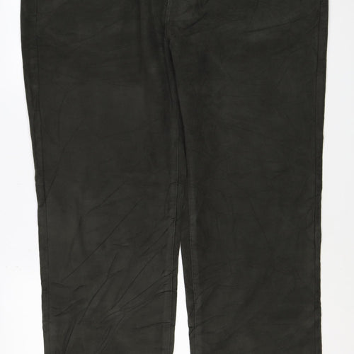 Marks & Spencer Men's Black 32/33 Cotton Straight Chino Trousers