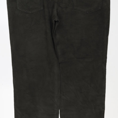 Marks & Spencer Men's Black 32/33 Cotton Straight Chino Trousers