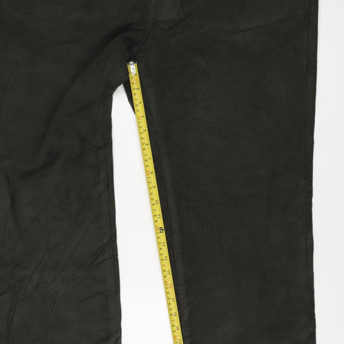 Marks & Spencer Men's Black 32/33 Cotton Straight Chino Trousers