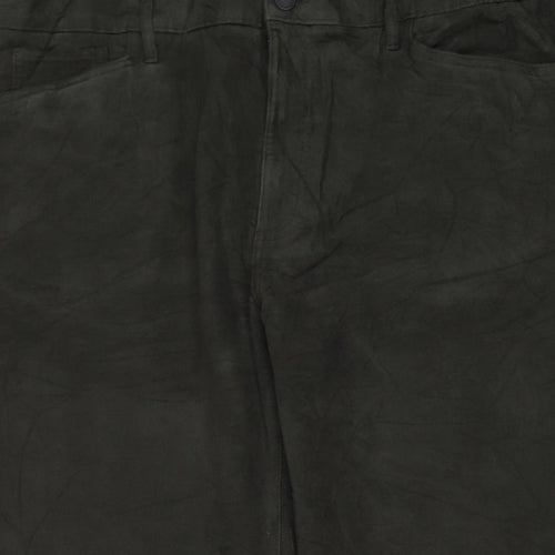 Marks & Spencer Men's Black 32/33 Cotton Straight Chino Trousers