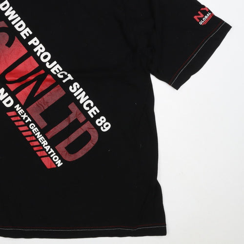NYC United Men’s Black XL Graphic Print Cotton Crew Neck T-Shirt
