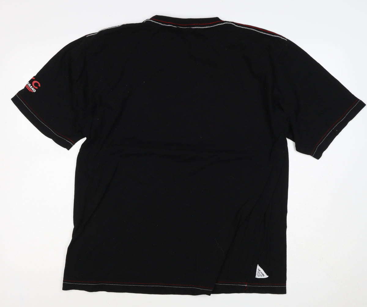 NYC United Men’s Black XL Graphic Print Cotton Crew Neck T-Shirt