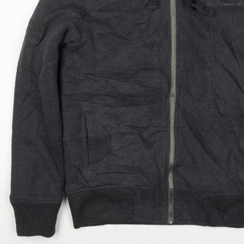 Superdry Men’s Black S Full Zip Sherpa Lined Expedition Hoodie