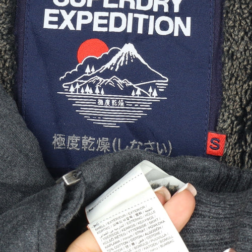 Superdry Men’s Black S Full Zip Sherpa Lined Expedition Hoodie