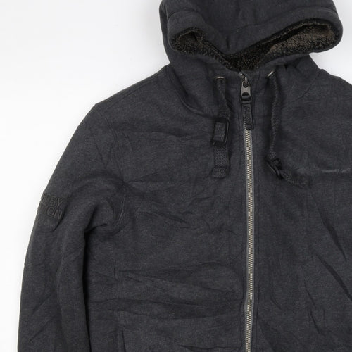 Superdry Men’s Black S Full Zip Sherpa Lined Expedition Hoodie