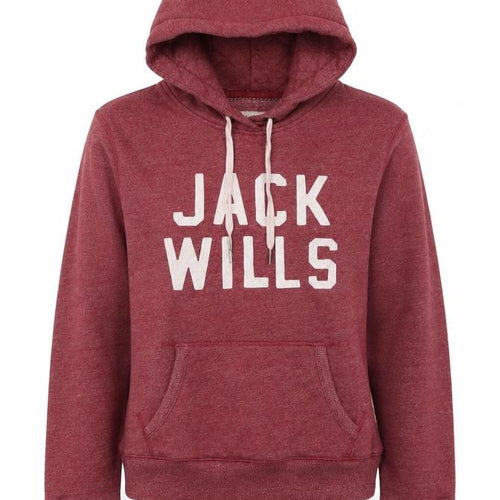 Jack Wills Women’s Red UK 10 Pullover Hoodie Logo Pockets
