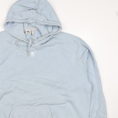Adidas Originals Women’s Blue Logo Pullover Hoodie UK 16-18 L