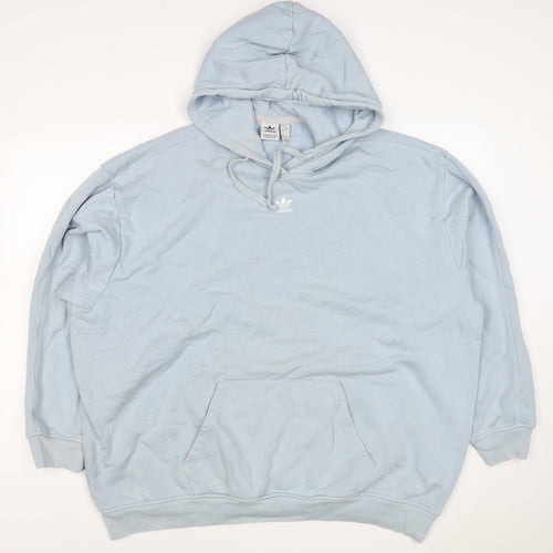 Adidas Originals Women’s Blue Logo Pullover Hoodie UK 16-18 L