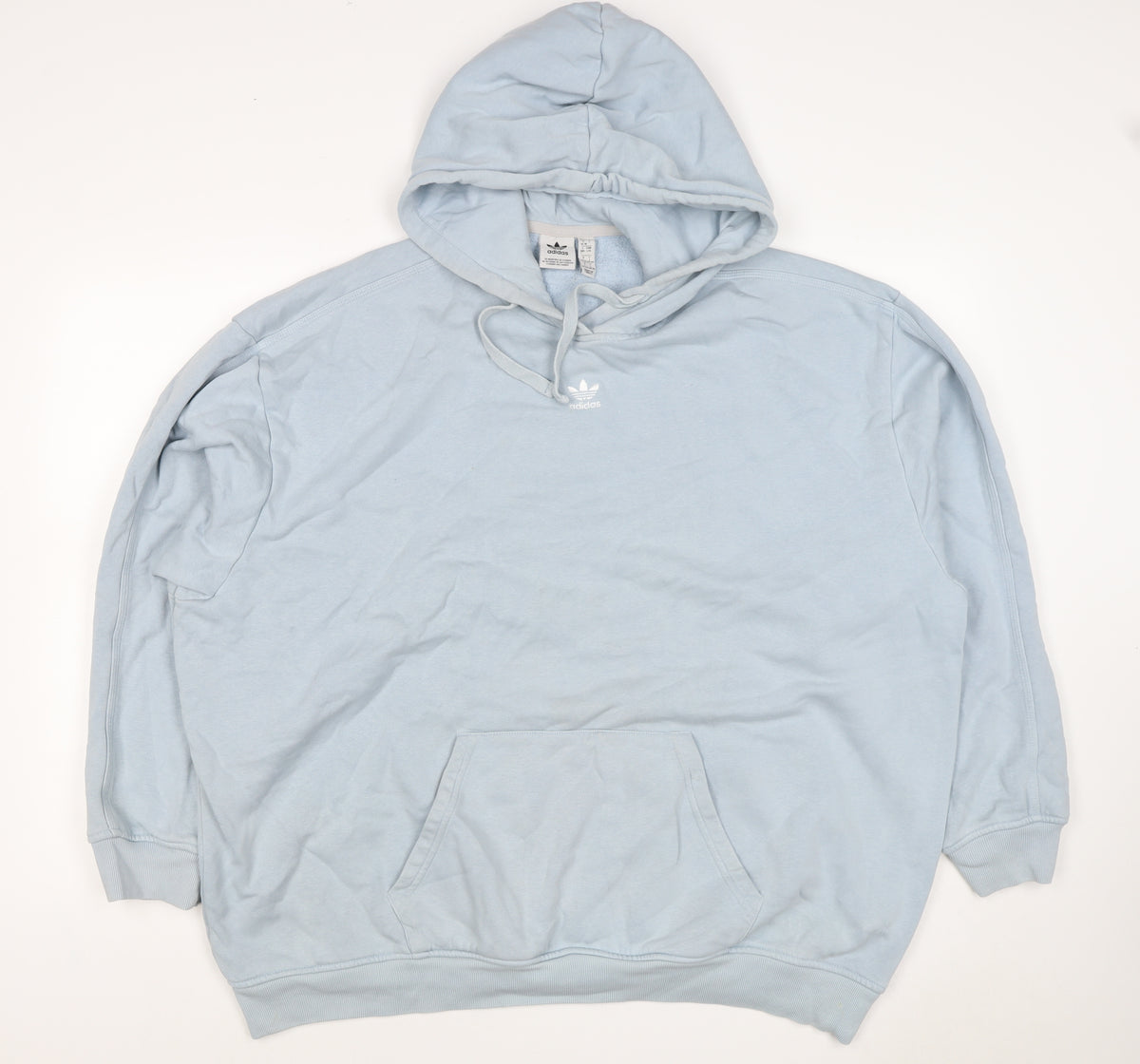 Adidas Originals Women’s Blue Logo Pullover Hoodie UK 16-18 L