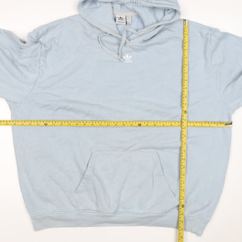 Adidas Originals Women’s Blue Logo Pullover Hoodie UK 16-18 L