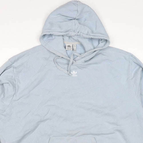 Adidas Originals Women’s Blue Logo Pullover Hoodie UK 16-18 L
