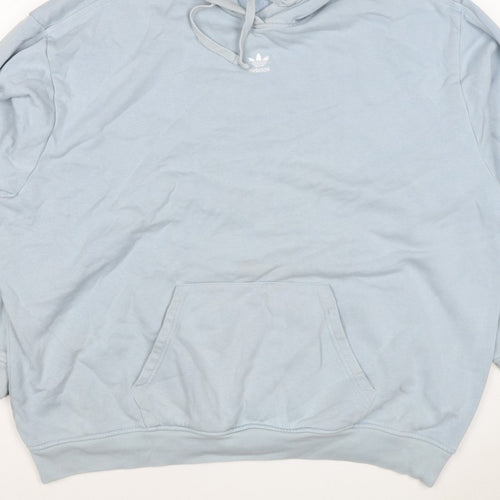 Adidas Originals Women’s Blue Logo Pullover Hoodie UK 16-18 L